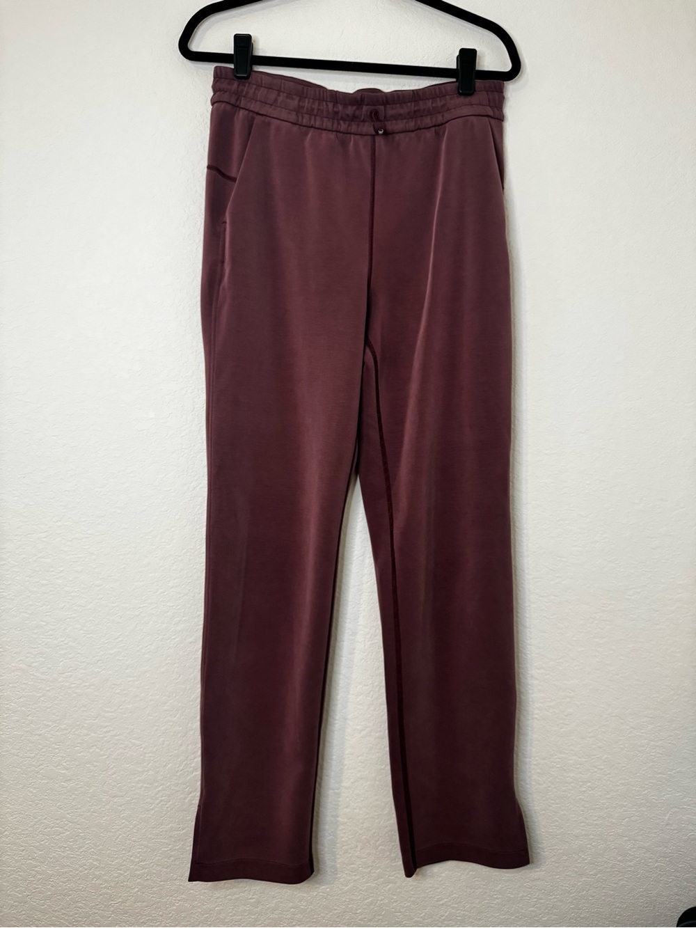Lululemon Brushed Softstreme Split-Hem High-Rise Pant Red Merlot